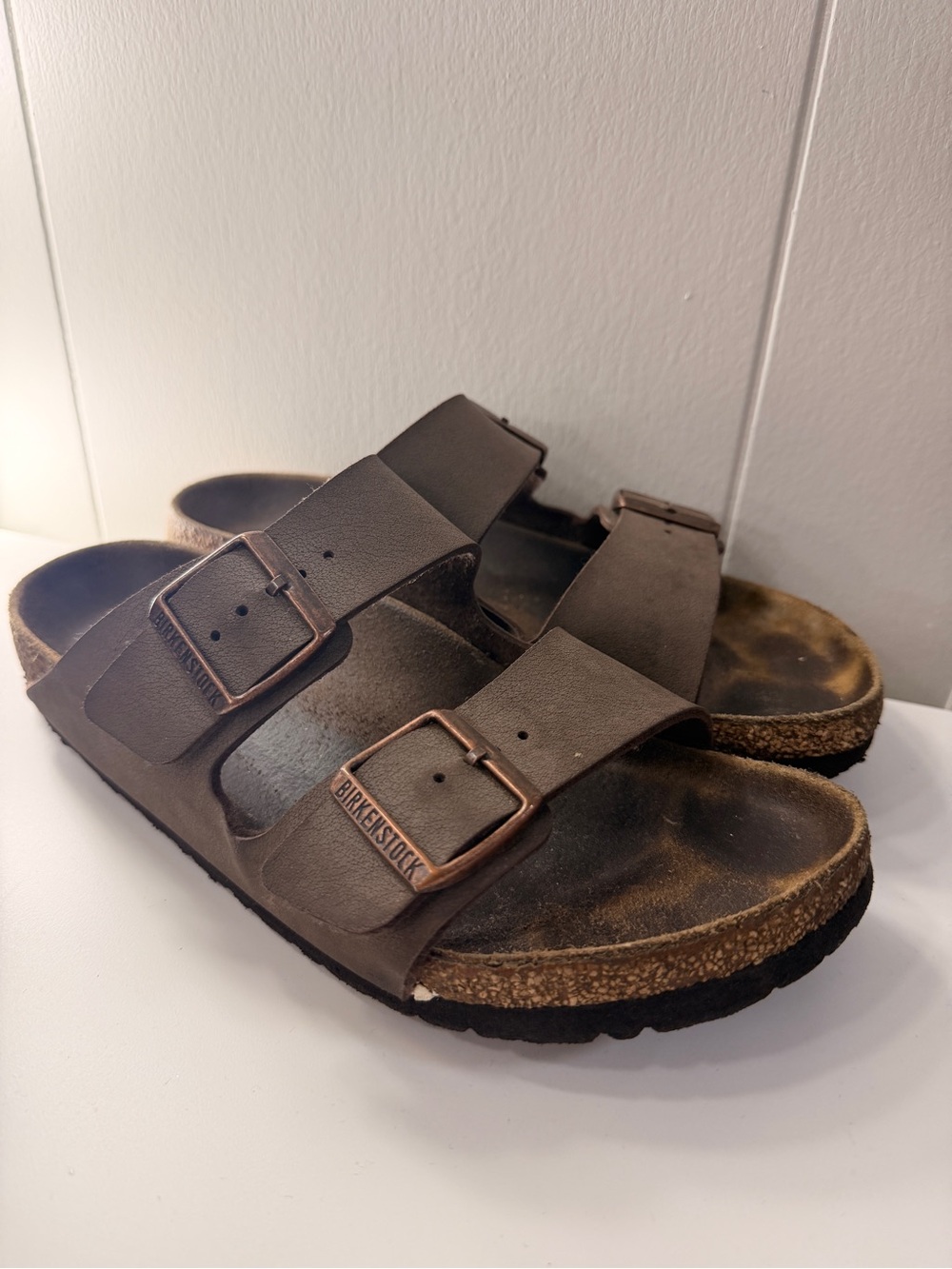 Birkenstock Women’s Arizona Brown Two-Strap Sandals